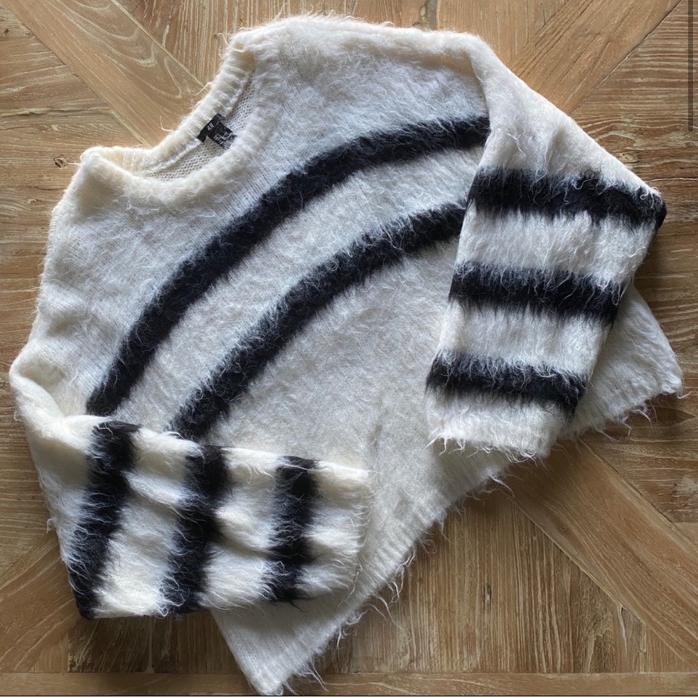 Striped Fuzzy Sweater